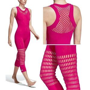 Adidas by Stella McCartney Warp Knit Jumpsuit in Pink - Size Medium ***RARE***